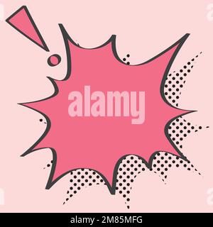 Yelling speech bubble vector in pop art style Stock Vector