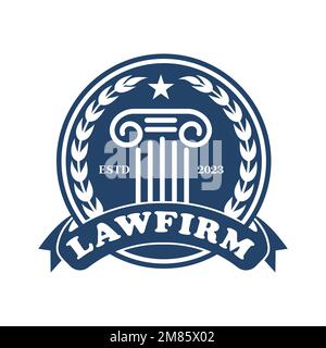Vintage Law Firm Logo design, Law Office, Lawyer services, logo emblem, label logo template Vector,symbol,icon, Stock Vector
