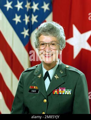 Brigadier General Evelyn P. Foote, USA (uncovered). Country: Unknown Stock Photo