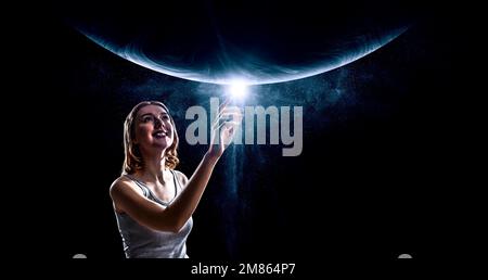 The universe within . Mixed media Stock Photo - Alamy