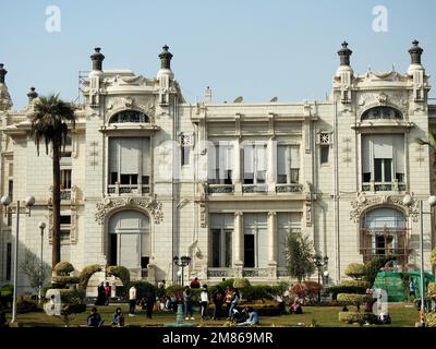 Cairo, Egypt, January 10 2023: The Saffron Zafaran Palace, an Egyptian royal palace built in 1870, The Anglo-Egyptian treaty of 1936 was signed and 19 Stock Photo