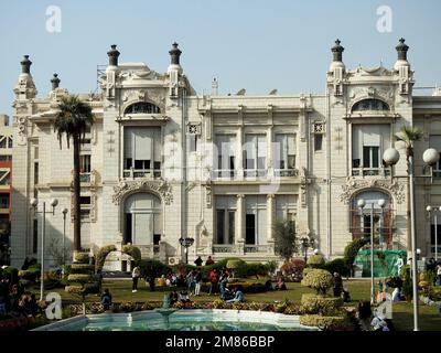 Cairo, Egypt, January 10 2023: The Saffron Zafaran Palace, an Egyptian royal palace built in 1870, The Anglo-Egyptian treaty of 1936 was signed and 19 Stock Photo