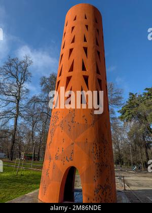 the Tower by Francis Kéré, in occasion of the 23rd International Exhibition of the 'Triennale di Milano', La Triennale di Milano, Milan, Italy Stock Photo