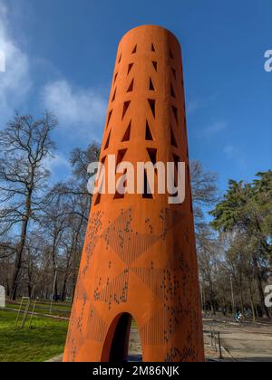 the Tower by Francis Kéré, in occasion of the 23rd International Exhibition of the 'Triennale di Milano', La Triennale di Milano, Milan, Italy Stock Photo