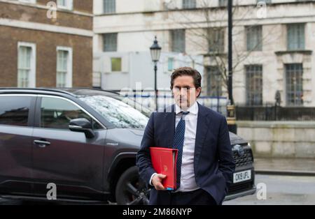 London, UK. 12th jan,2023 Johnny Mercer Minister for Veteran's Affairs at cabinet office Stock Photo