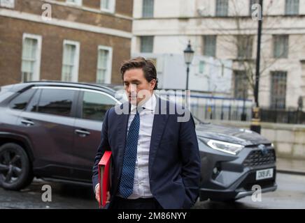 London, UK. 12th jan,2023 Johnny Mercer Minister for Veteran's Affairs at cabinet office Stock Photo