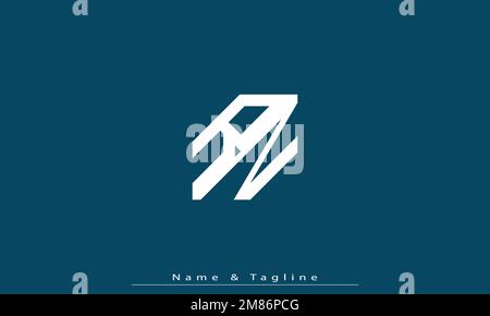 Alphabet letters Initials Monogram logo RN , NR Stock Vector