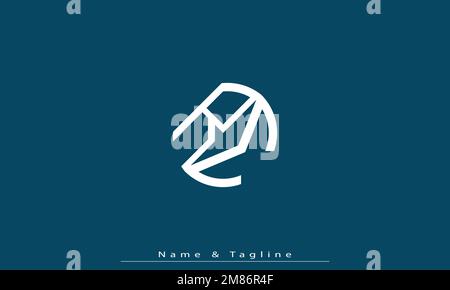 Alphabet letters Initials Monogram logo RM , MR Stock Vector