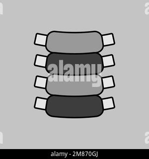 Ribs vector grayscale icon food meat. Barbecue and bbq grill sign ...