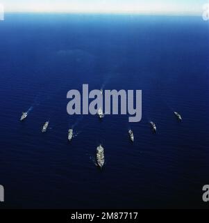 USS Lang (FF-1060) in drydock, in 1979 Stock Photo - Alamy