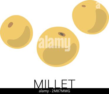Millet icon. Farm agriculture symbol. Cereal grain Stock Vector Image ...