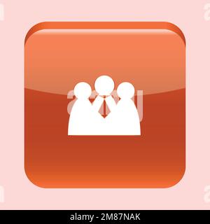 Business persons vector icon. Black illustration isolated on white background for graphic and web design. Stock Vector