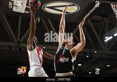 January 12, 2023, Bologna, Italy: Semi Ojeleye (Segafredo Virtus Bologna)  during the Euroleague basketball championship match Segafredo Virtus  Bologna Vs. Olympiacos Piraeus - Bologna, January 12, 2022 at Segafredo  Arena. (Credit Image: ©