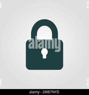 padlock icon isolated on white background Stock Vector