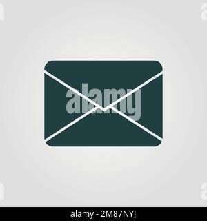 Email icon. Envelope Mail services. Contacts message send letter isolated flat Stock Vector