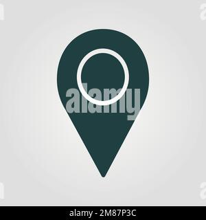 Location map icon, GPS pointer mark vector icon Stock Vector Image ...