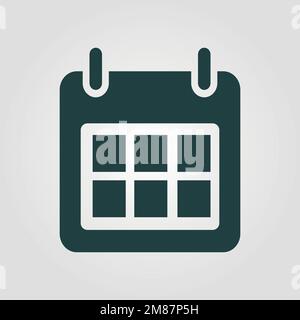Calander Vector Icon With White Islolated Background calander vector illudtration Stock Vector