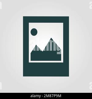 Images folder vector icon. Black illustration isolated on white background for graphic and web design. Stock Vector