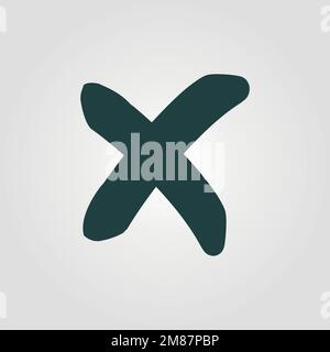 Cross vector icon. Black illustration isolated on white background for graphic and web design. Stock Vector