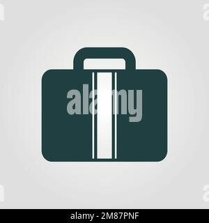 Business bag vector icon. Black illustration isolated on white background for graphic and web design. Stock Vector