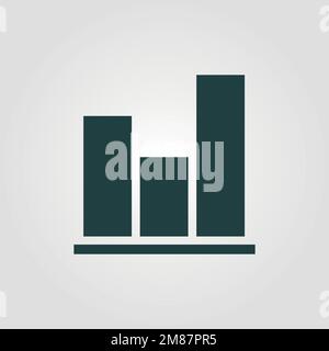 Business growth vector icon. Black illustration isolated on white background for graphic and web design. Stock Vector