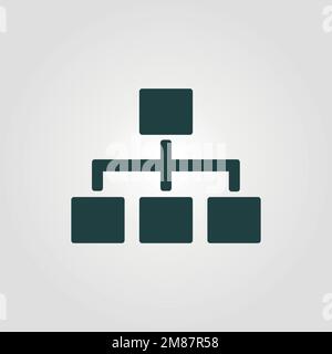 Computer Server vector icon. Black illustration isolated on white background for graphic and web design. Stock Vector