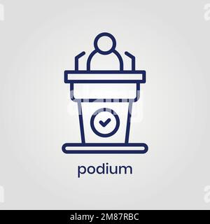 Podium icon vector eps file Stock Vector