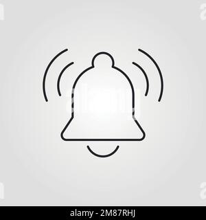 alarm vector icon line art style for Web and Mobile Stock Vector