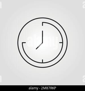 alarm vector icon line art style for Web and Mobile Stock Vector