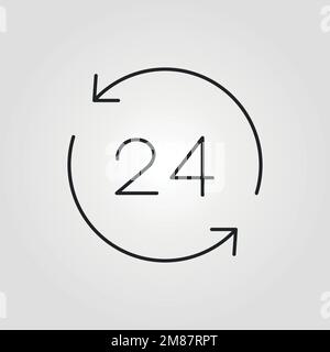 alarm vector icon line art style for Web and Mobile Stock Vector