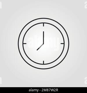 alarm vector icon line art style for Web and Mobile Stock Vector