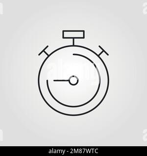 alarm vector icon line art style for Web and Mobile Stock Vector