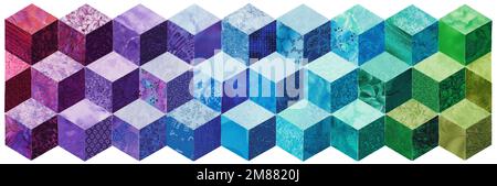 An abstract background made of rhombuses, which look like many small cubes Stock Photo