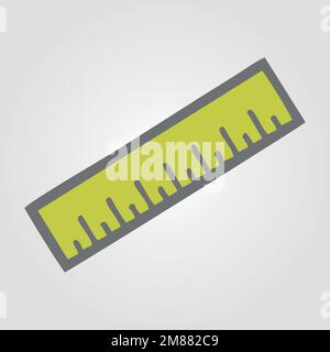 slotted common blade measure feet construction and renovation tool icon, home repair concept vector illustration Stock Vector