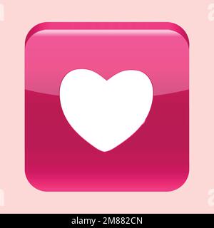 Heart in speech bubble icon. Love, like a sign. Isometric, three dimensions. Emotion, chat and Social Network Vector illustration Stock Vector