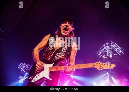 Matthias Jabs, lead-guitarist of the German rock band Scorpions. Lisbon, 2011 Stock Photo
