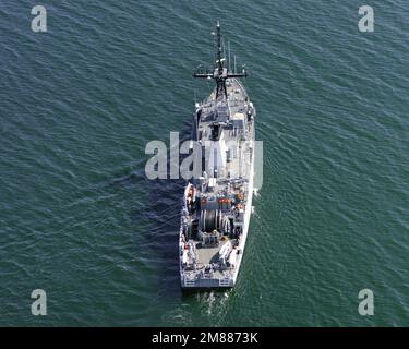 Trumbo Point Base A stern view of the mine countermeasures ships USS DEVASTATOR (MCM-6 ...