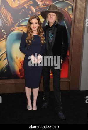 **FILE PHOTO** Lisa Marie Presley Reportedly In Critical Condition and In Coma. HOLLYWOOD, CA - MAY 7: Lisa Marie Presley and Michael Lockwood at the Los Angeles premiere of 'Mad Max: Fury Road' at the TCL Chinese Theatre on May 7, 2015 in Hollywood, California. Credit: PGSK/MediaPunch Stock Photo