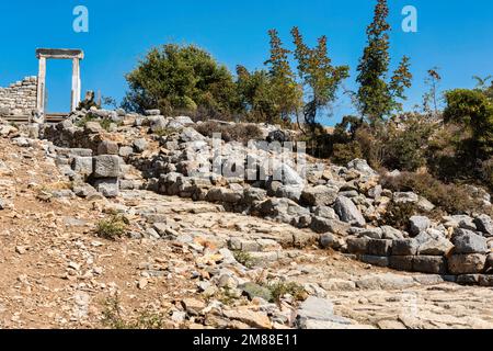 The ruins of the city of Kaunos near Dalyan in Turkey Stock Photo