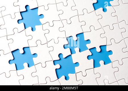Puzzle with missing pieces Stock Photo