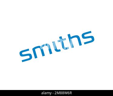 Smiths Group, rotated logo, white background Stock Photo