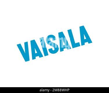 Vaisala, rotated logo, white background Stock Photo