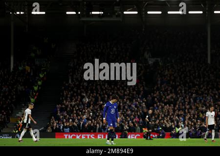 Craven Cottage, Fulham, London, UK. 12th Jan, 2023. Premier League Football, Fulham versus Chelsea; Joao Felix of Chelsea Credit: Action Plus Sports/Alamy Live News Stock Photo