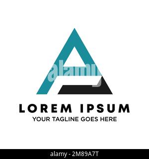 simple Letter or word PA font in triangle image graphic icon logo design abstract concept vector stock. conjunction with initial or brand Stock Vector