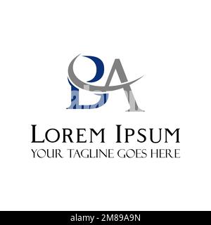 simple letter or word BA serif connected font with cutting image graphic icon logo design abstract concept vector stock. related to initial or beauty Stock Vector