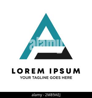 simple Letter or word PA font in triangle image graphic icon logo design abstract concept vector stock. conjunction with initial or brand Stock Vector