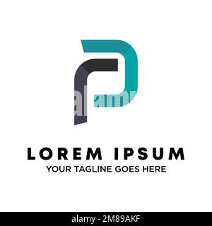 Simple Letter or word PA or RD sans serif font image graphic icon logo design abstract concept vector stock. Can be used with related initial or brand Stock Vector