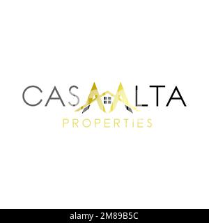 unique double house roof, window, letter or word AA sans serif font graphic icon logo design abstract concept vector stock. related to home or initial Stock Vector