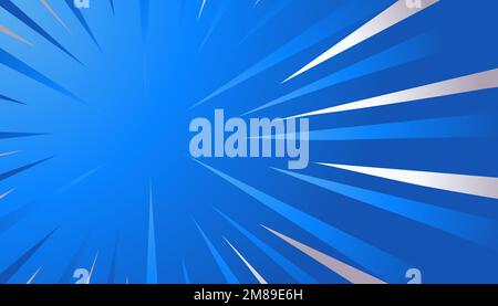 Illustration of a blue background with a comic theme. Perfect for comic backgrounds, banners, posters, stickers Stock Vector