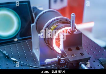 Smart robot in manufacturing industry for industry 4.0 and technology concept. Robotic vision sensor camera system. Stock Photo